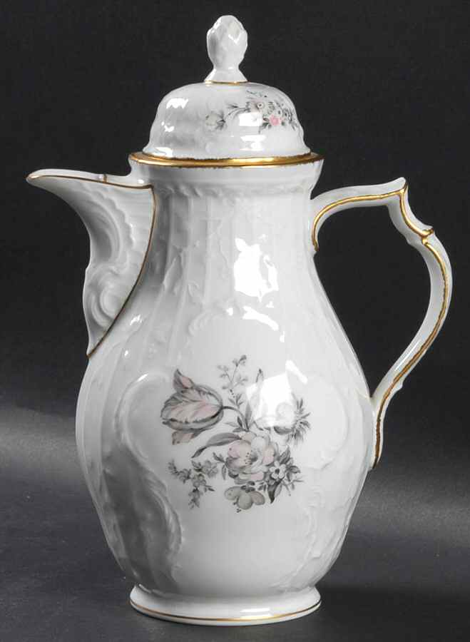 Grey Rose Mini Coffee Pot & Lid by Rosenthal - Continental-1