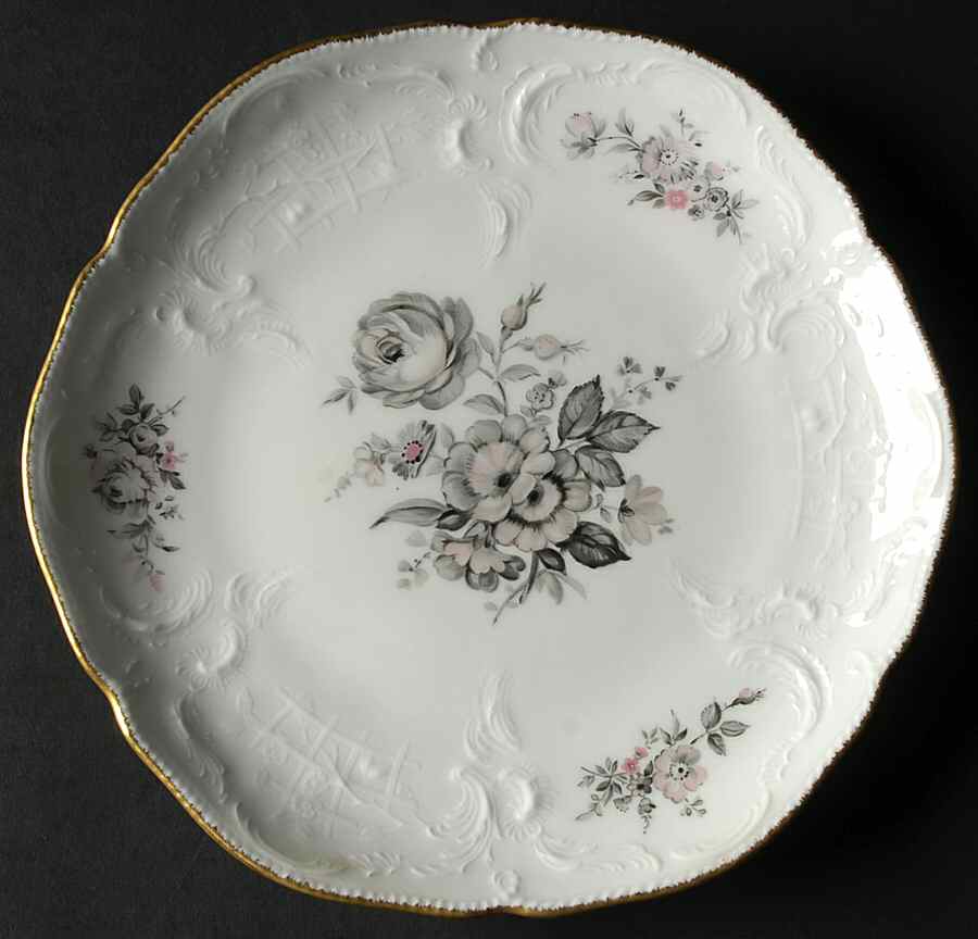 Grey Rose Coupe Salad Plate by Rosenthal - Continental-1