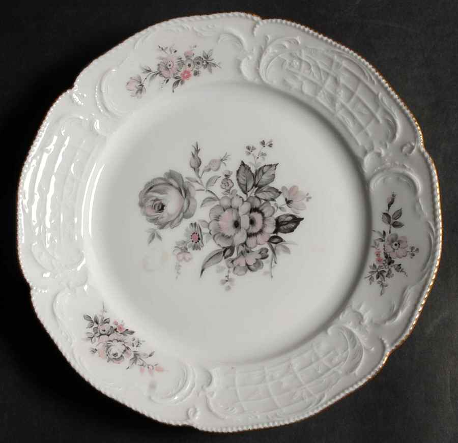Grey Rose Salad Plate by Rosenthal - Continental-1