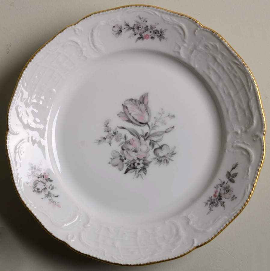 Grey Rose Dessert/Pie Plate by Rosenthal - Continental-1