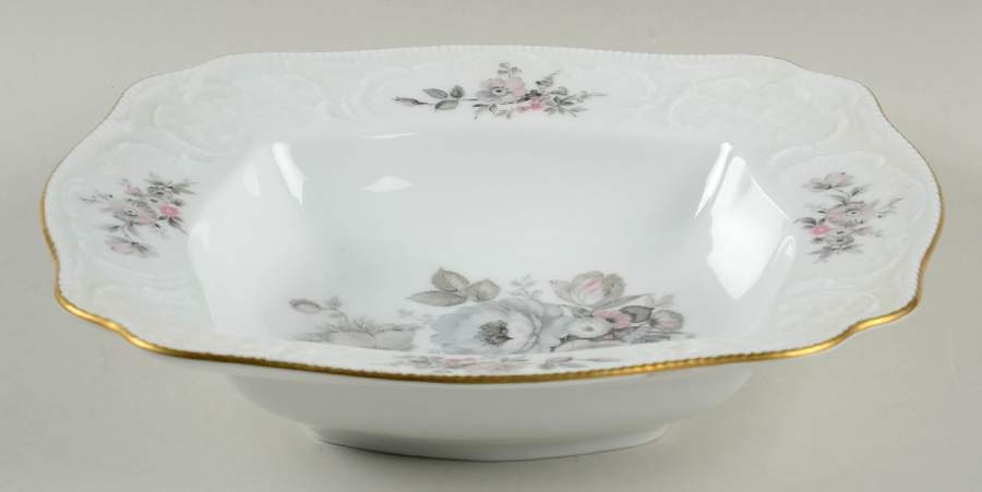 Grey Rose 9" Square Vegetable Bowl by Rosenthal - Continental-1