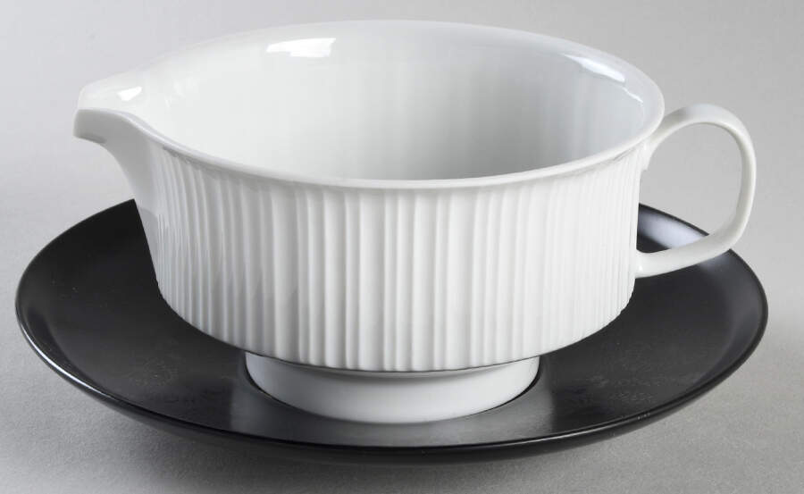 Grey Suns Round Gravy Boat & Underplate by Rosenthal - Continental-1