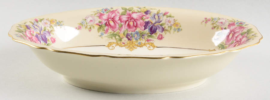 Gwendolyn (Yellow or Yellow & Red Scrolls) 10" Oval Vegetable Bowl by Rosenthal - Continental-1
