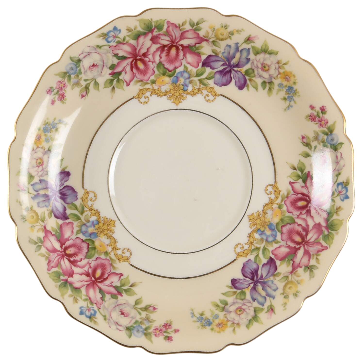 Gwendolyn (Yellow or Yellow & Red Scrolls) Saucer for Cream Soup Bowl by Rosenthal - Continental-1