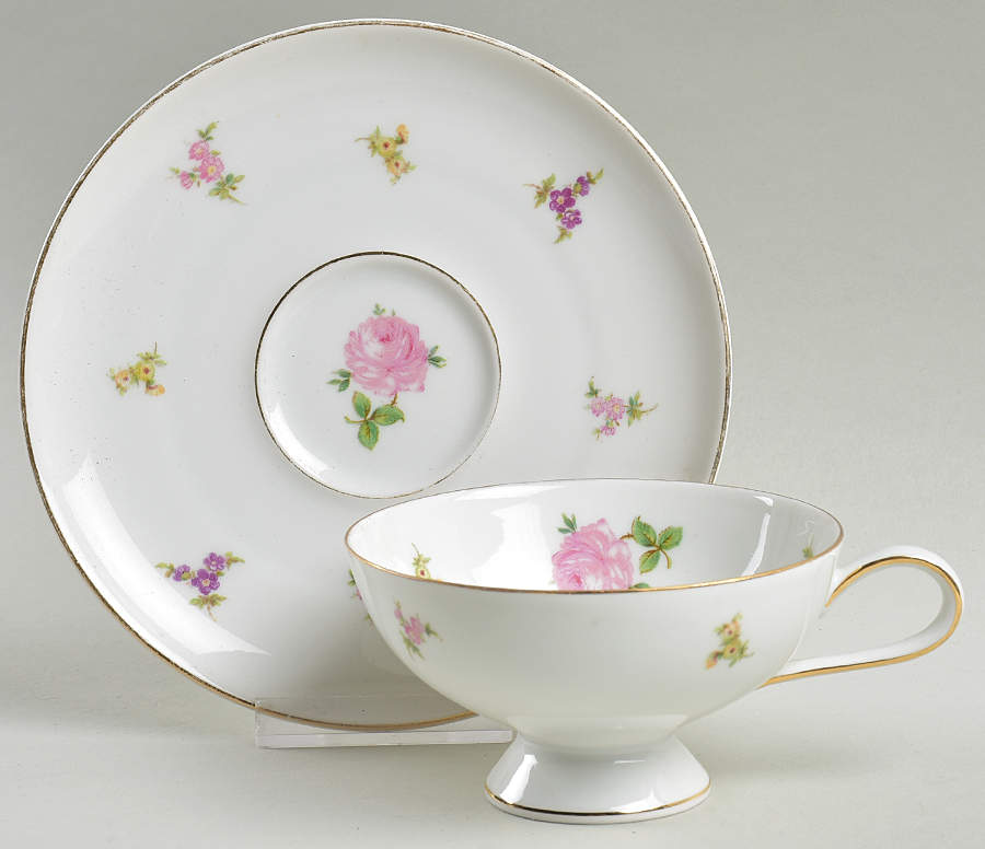 Hillside Footed Cup & Saucer Set by Rosenthal - Continental-1