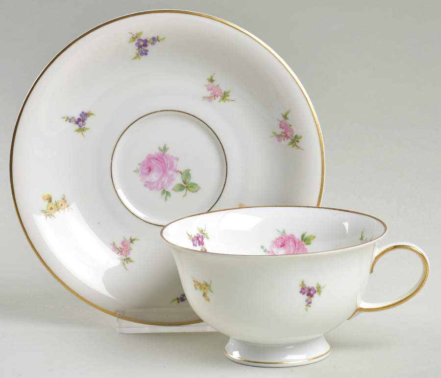 Hillside Footed Cup & Saucer Set by Rosenthal - Continental-1
