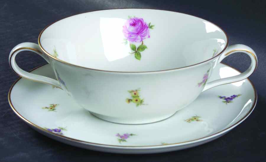 Hillside Flat Cream Soup Bowl & Saucer Set by Rosenthal - Continental-1