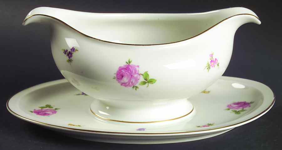 Hillside Gravy Boat with Attached Underplate by Rosenthal - Continental-1
