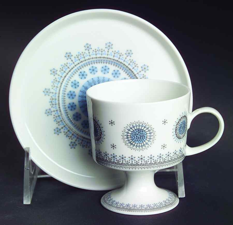 Ice Blossom Footed Demitasse Cup & Saucer Set by Rosenthal - Continental-1
