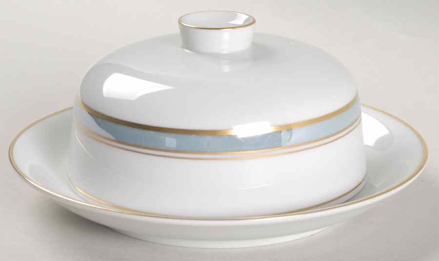 Ice Blue Round Covered Butter by Rosenthal - Continental-1