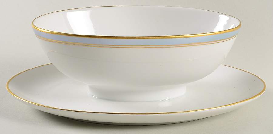 Ice Blue Gravy Boat with Attached Underplate by Rosenthal - Continental-1
