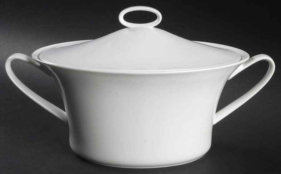 Idillio White Round Covered Vegetable by Rosenthal - Continental-1