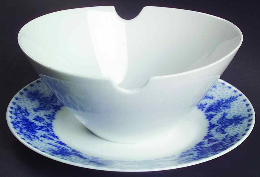 Idyll Cobalt Blue Gravy Boat with Attached Underplate by Rosenthal - Continental-1
