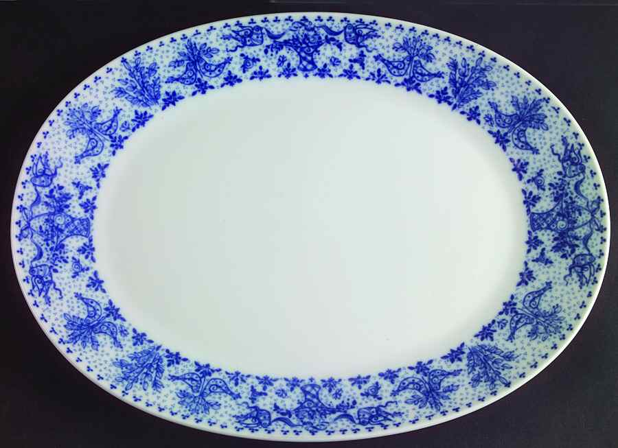 Idyll Cobalt Blue 11" Oval Serving Platter by Rosenthal - Continental-1