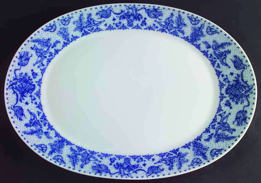Idyll Cobalt Blue 15" Oval Serving Platter by Rosenthal - Continental-1