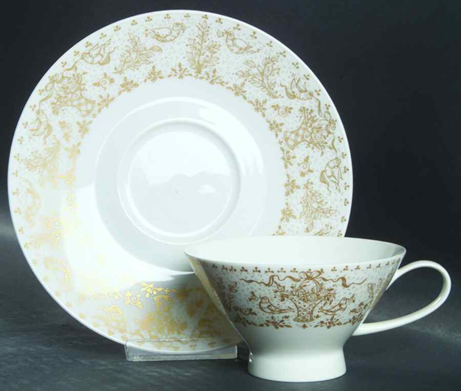 Idyll Gold Footed Cup & Saucer Set by Rosenthal - Continental-1
