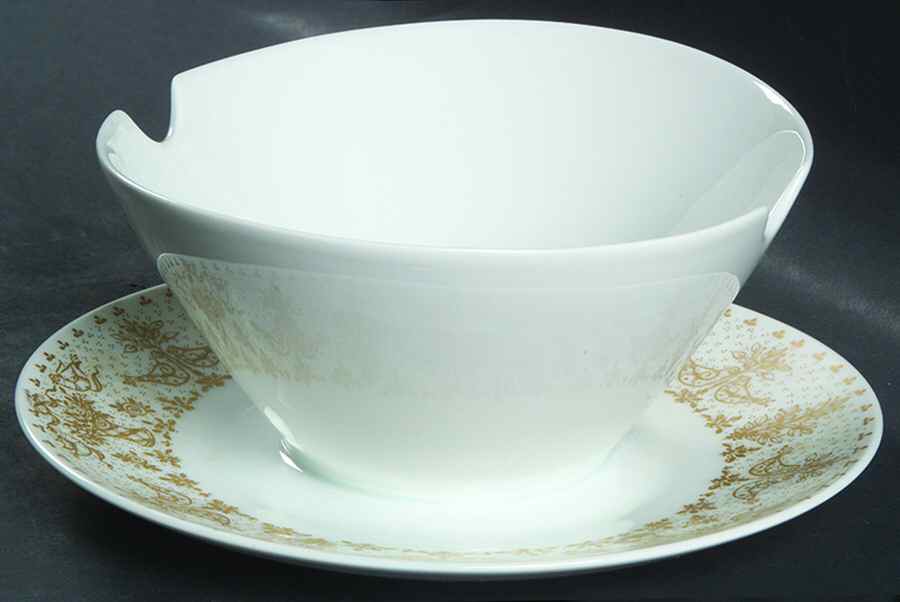 Idyll Gold Gravy Boat with Attached Underplate by Rosenthal - Continental-1