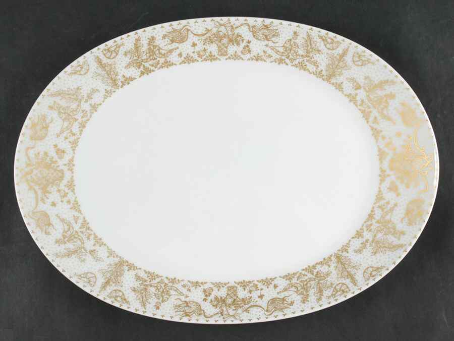 Idyll Gold 13" Oval Serving Platter by Rosenthal - Continental-1