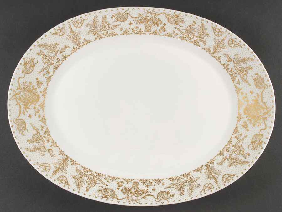 Idyll Gold 17" Oval Serving Platter by Rosenthal - Continental-1