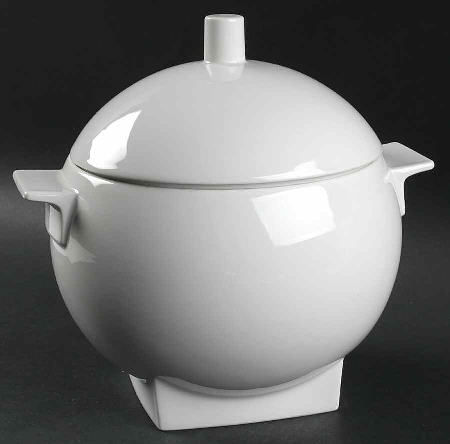 Il Faro White Round Covered Vegetable by Rosenthal - Continental-1