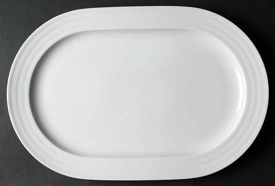 Il Faro White 15" Oval Serving Platter by Rosenthal - Continental-1
