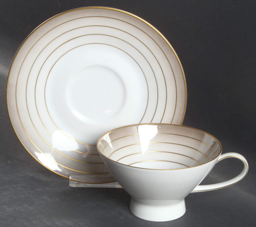 Iris (Classic Modern) Footed Cup & Saucer Set by Rosenthal - Continental-1
