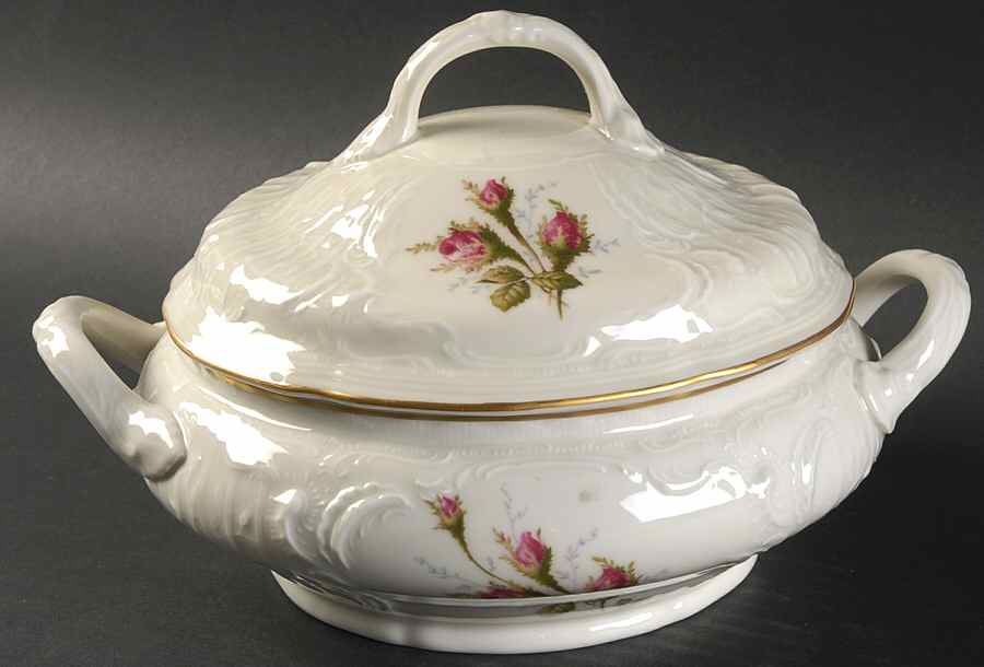 Ivory Rose Round Covered Vegetable by Rosenthal - Continental-1