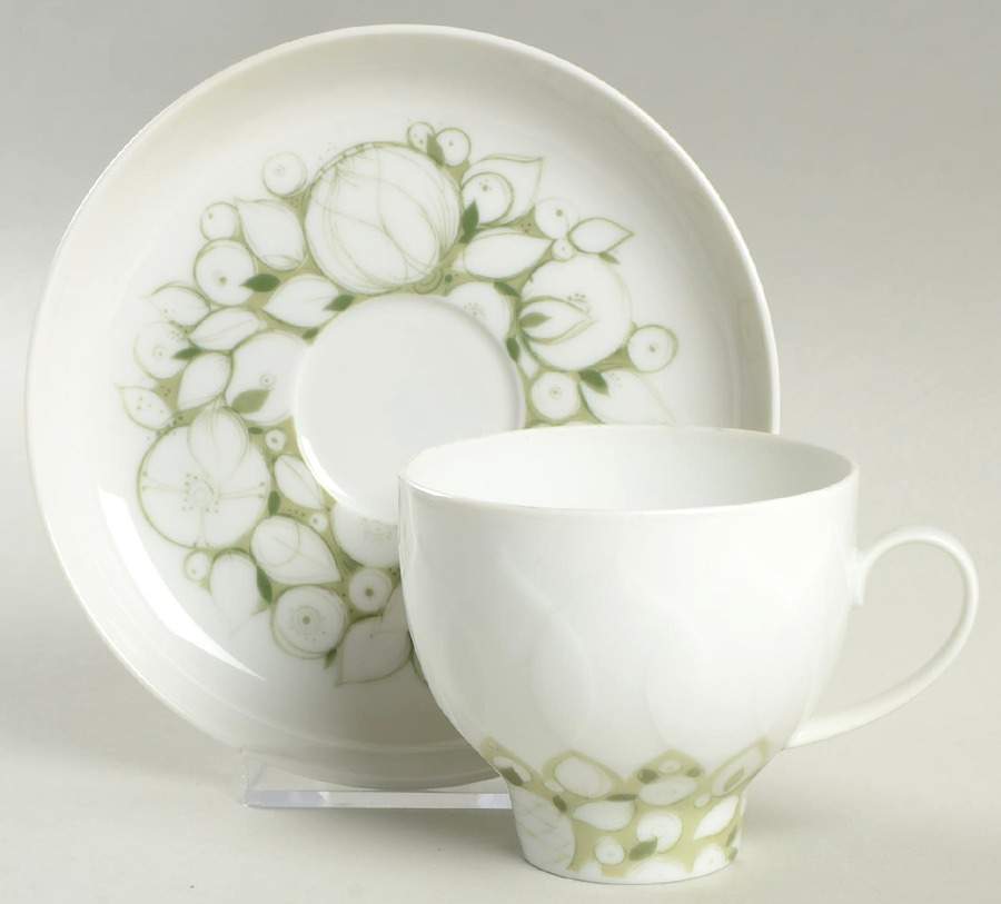 Jade Flat Cup & Saucer Set by Rosenthal - Continental-1