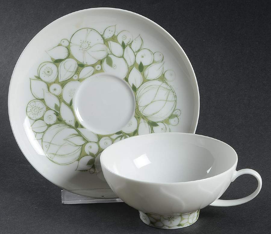Jade Flat Cup & Saucer Set by Rosenthal - Continental-1