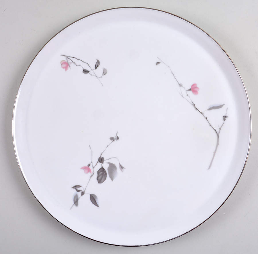 Japanese Quince (Platinum Trim) 13" Round Tray by Rosenthal - Continental-1