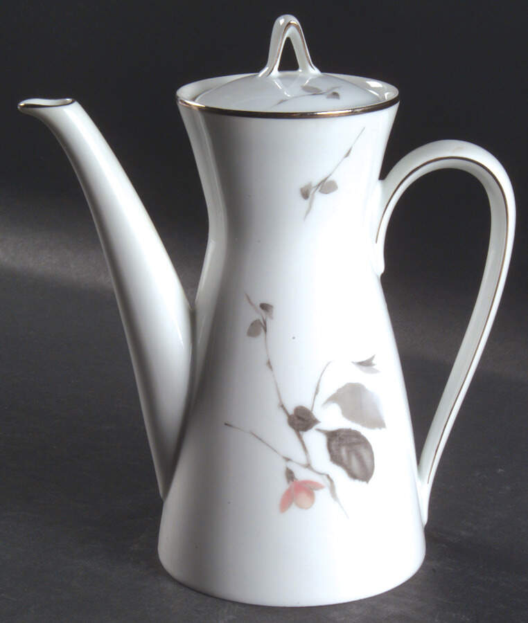 Japanese Quince (Platinum Trim) Coffee Pot & Lid by Rosenthal - Continental-1