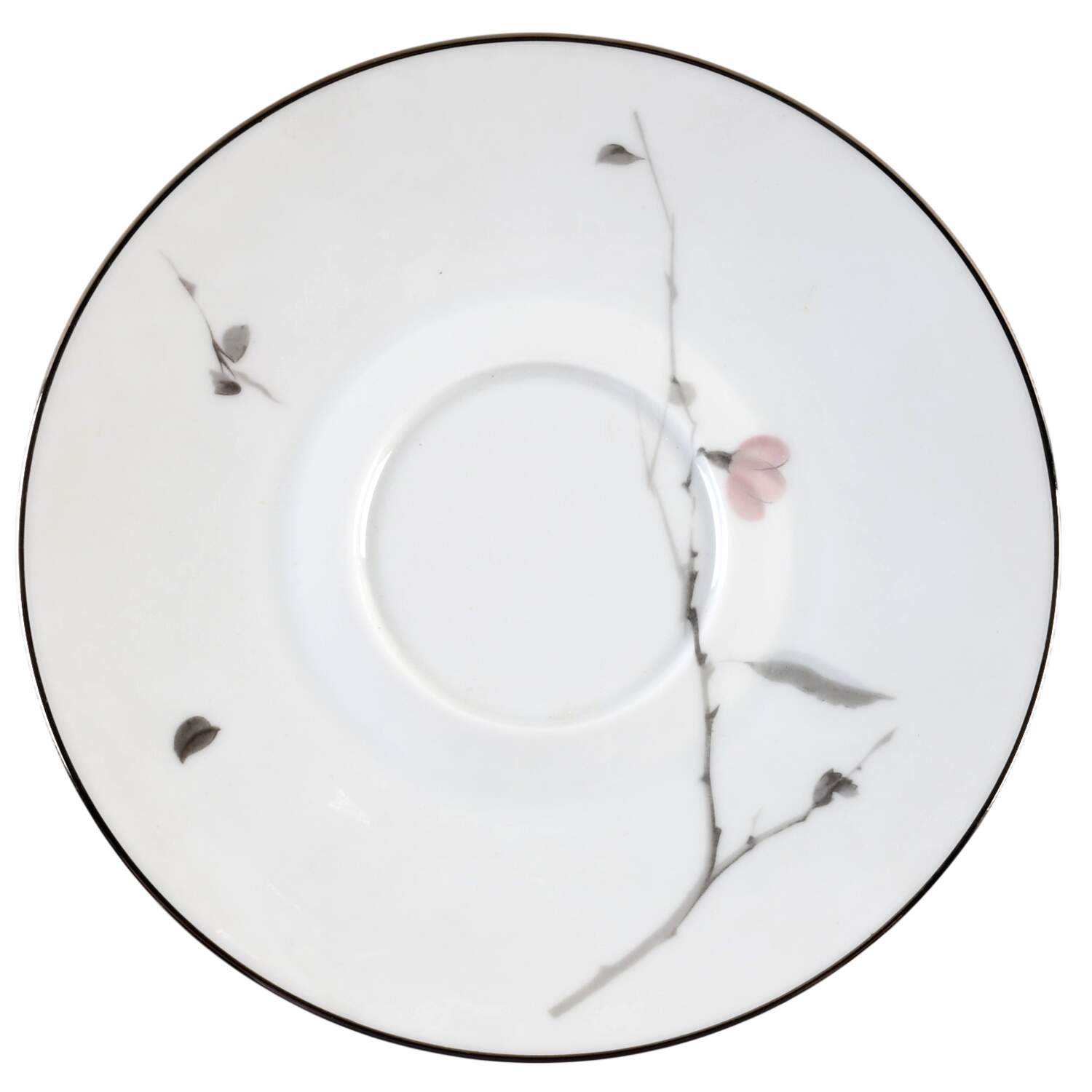 Japanese Quince (Platinum Trim) Saucer for Footed Cream Soup Bowl by Rosenthal - Continental-1