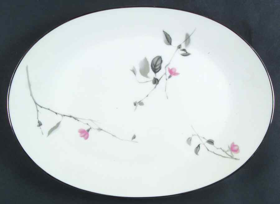 Japanese Quince (Platinum Trim) 13" Oval Serving Platter by Rosenthal - Continental-1