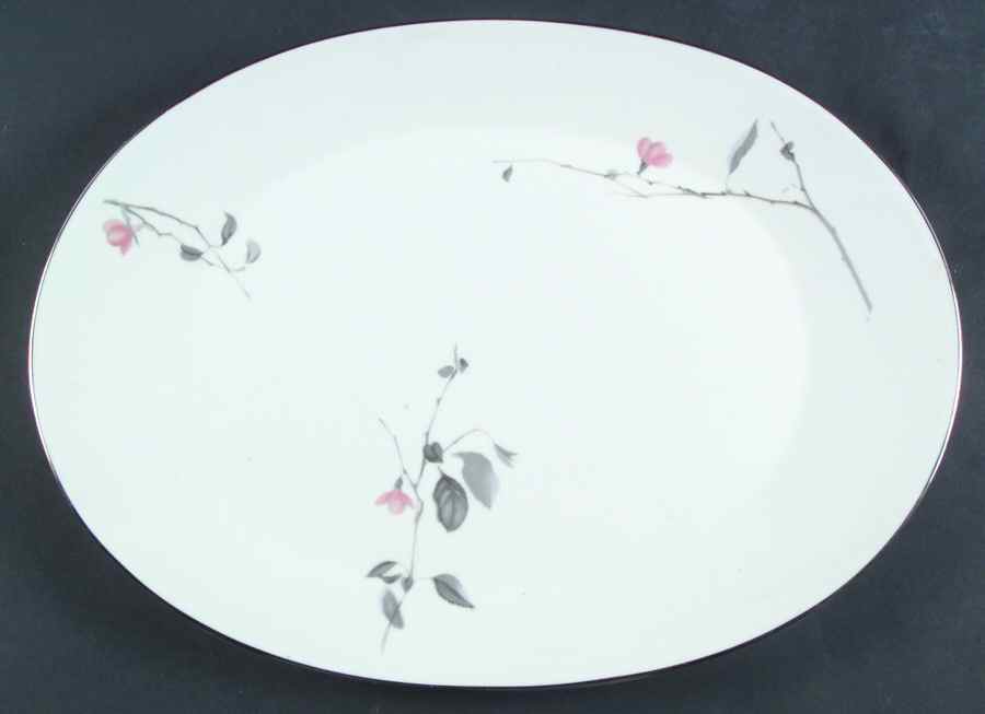 Japanese Quince (Platinum Trim) 15" Oval Serving Platter by Rosenthal - Continental-1