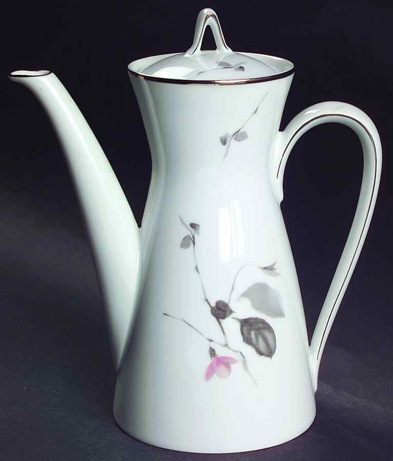 Japanese Quince (Platinum Trim) Mini Coffee Pot & Lid by Rosenthal - Continental-1