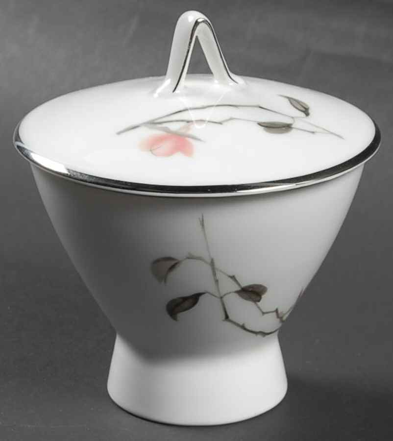 Japanese Quince (Platinum Trim) Sugar Bowl & Lid by Rosenthal - Continental-1