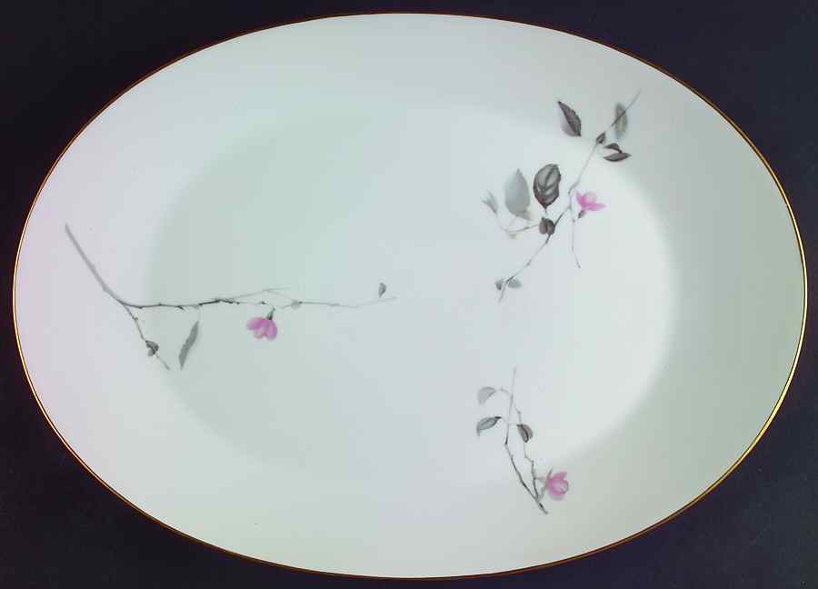 Japanese Quince (Gold Trim) 15" Oval Serving Platter by Rosenthal - Continental-1