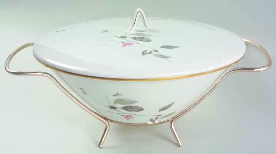 Japanese Quince (Gold Trim) Round Covered Vegetable-Uses RV9 As Base W/Mtl Std by Rosenthal - Continental-1