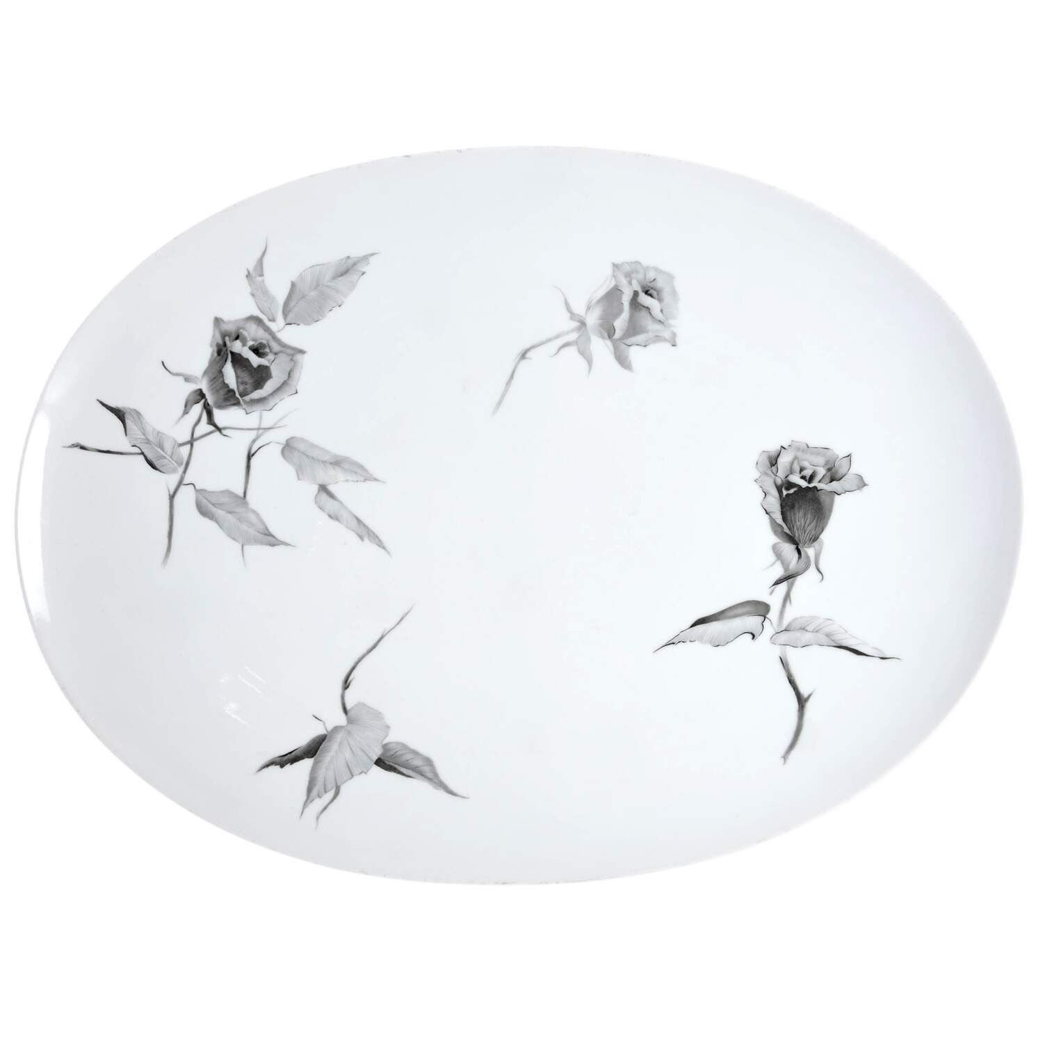 Jet Rose 15" Oval Serving Platter by Rosenthal - Continental-1