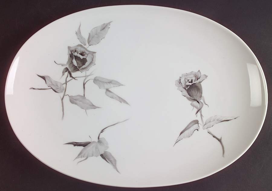 Jet Rose 13" Oval Serving Platter by Rosenthal - Continental-1