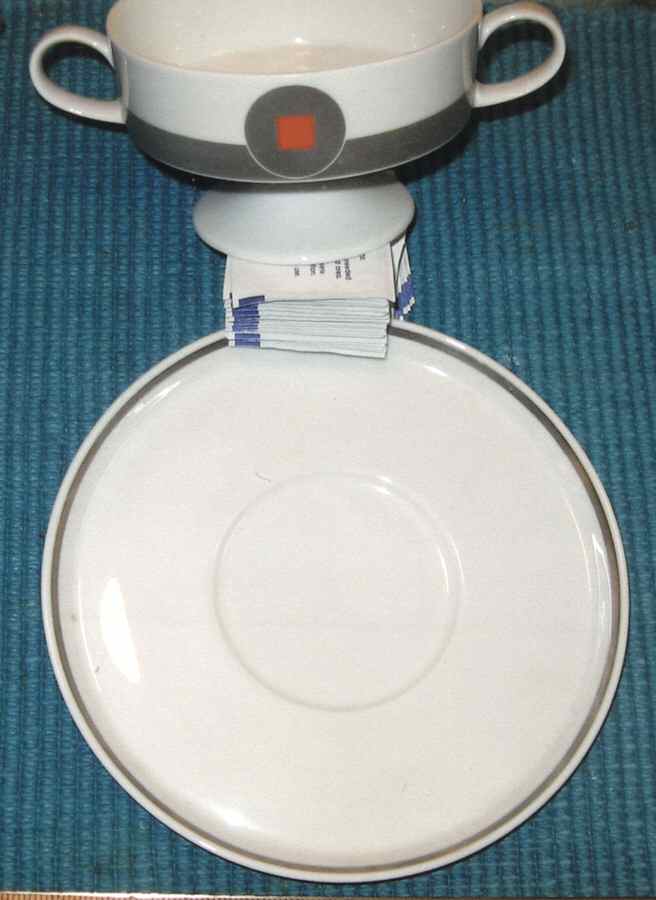 Jewel Footed Cream Soup Bowl & Saucer Set by Rosenthal - Continental-1