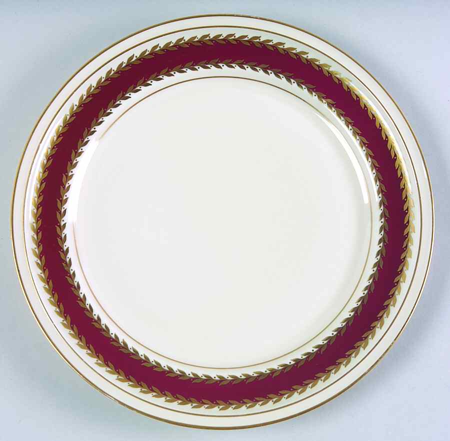 Josephine (Ivory, Maroon Band) Salad Plate by Rosenthal - Continental-1