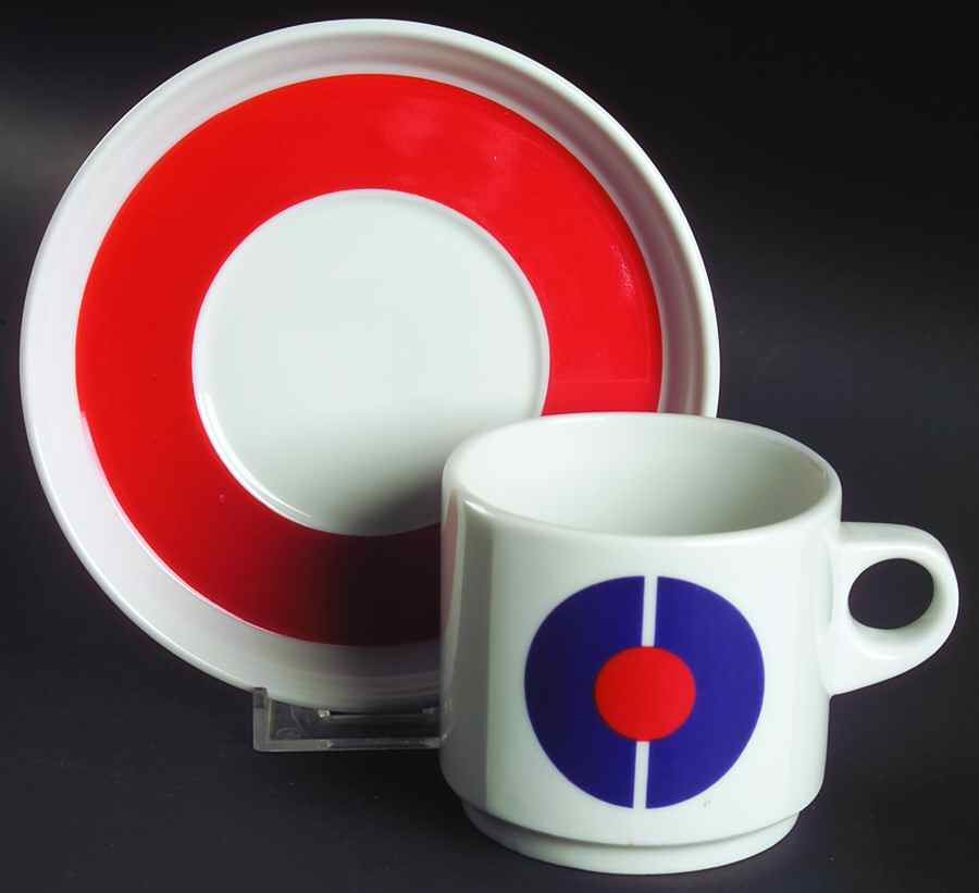 Joy Six Flat Cup & Saucer Set by Rosenthal - Continental-1
