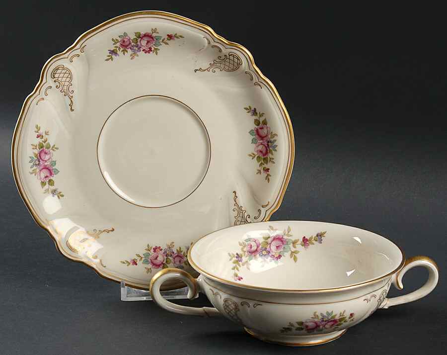 K2879 Footed Cream Soup Bowl & Saucer Set by Rosenthal - Continental-1