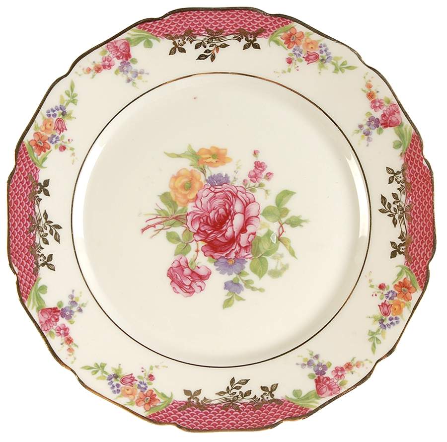 King's Rose (Cream Background, Scalloped) Bread & Butter Plate by Rosenthal - Continental-1