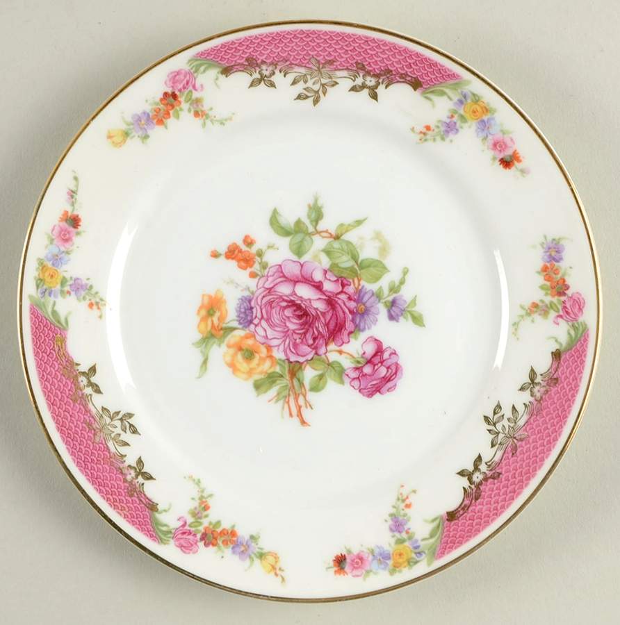 King's Rose (White Background, 1-8" Trim) Bread & Butter Plate by Rosenthal - Continental-1
