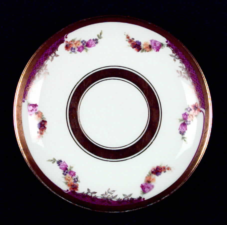 King's Rose (White Background, 1-2" Gold) Saucer by Rosenthal - Continental-1