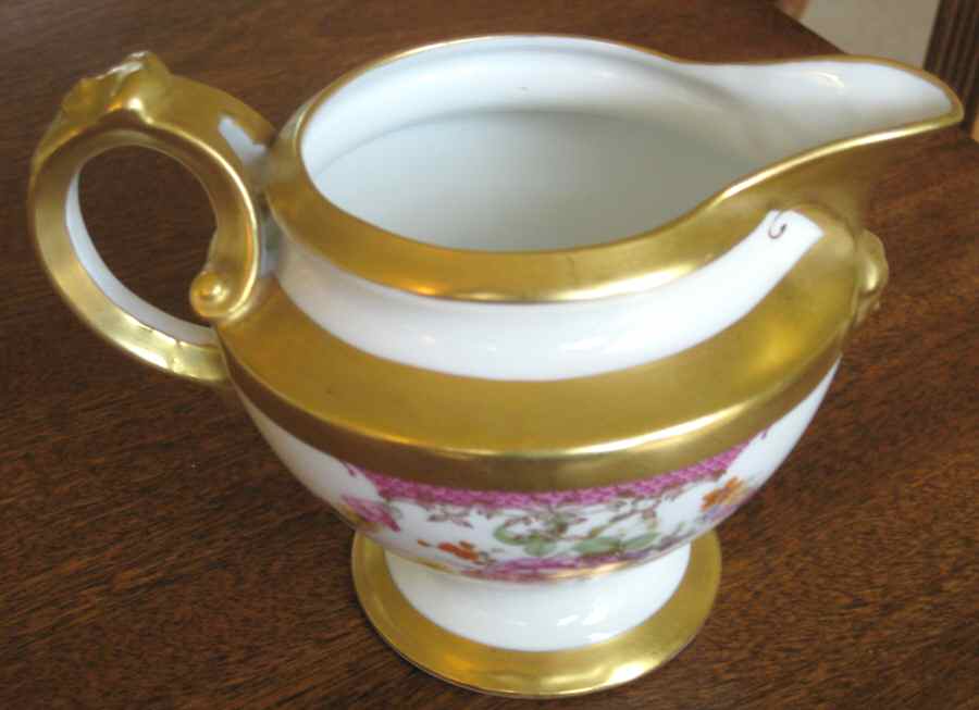 King's Rose (White Background, 1-2" Gold) Creamer by Rosenthal - Continental-1