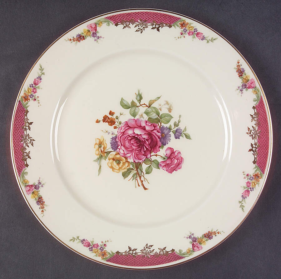 King's Rose (Cream Background, Smooth) Luncheon Plate by Rosenthal - Continental-1