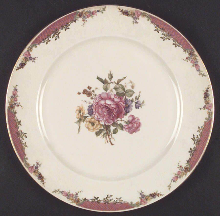 King's Rose (Cream Background, Smooth) Dinner Plate by Rosenthal - Continental-1